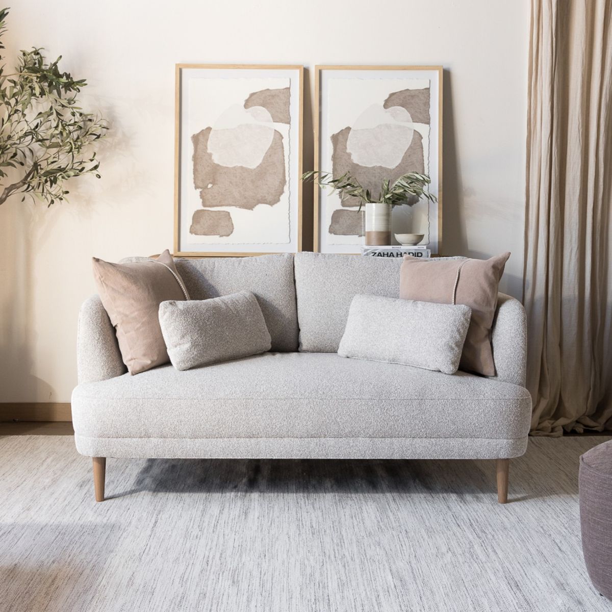 AMOBLE - Sofá Richard Gris 160 Amoblé