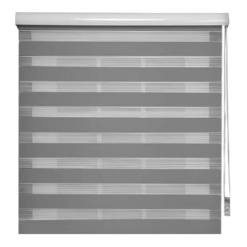 GENERICO - Cortinas Roller Duo Zebra Dia Y Noche Ancho 150x200 GRIS