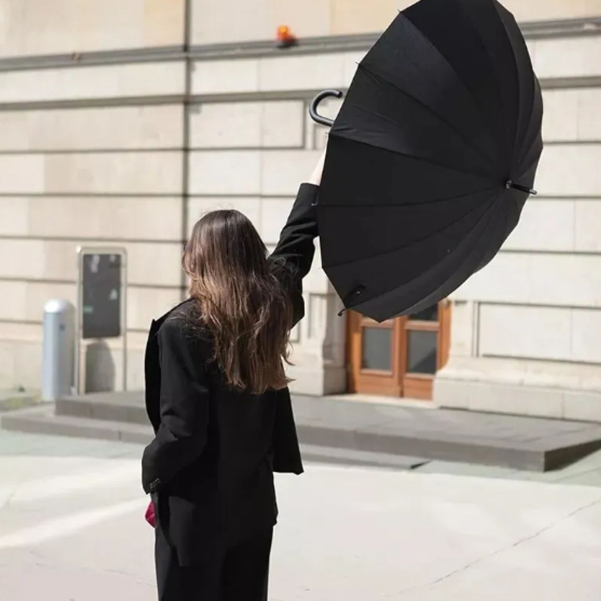 GENERICO - Paragua Sombrilla Resistente Para Lluvias y Viento Negro