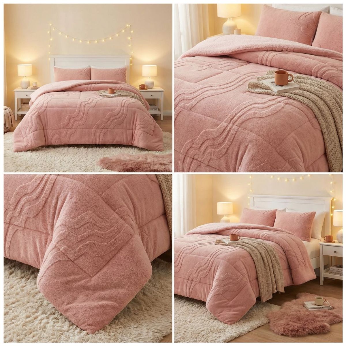 GENERICO - Cobertor Chiporro con Relieve King - Palo Rosa Salamanca A8