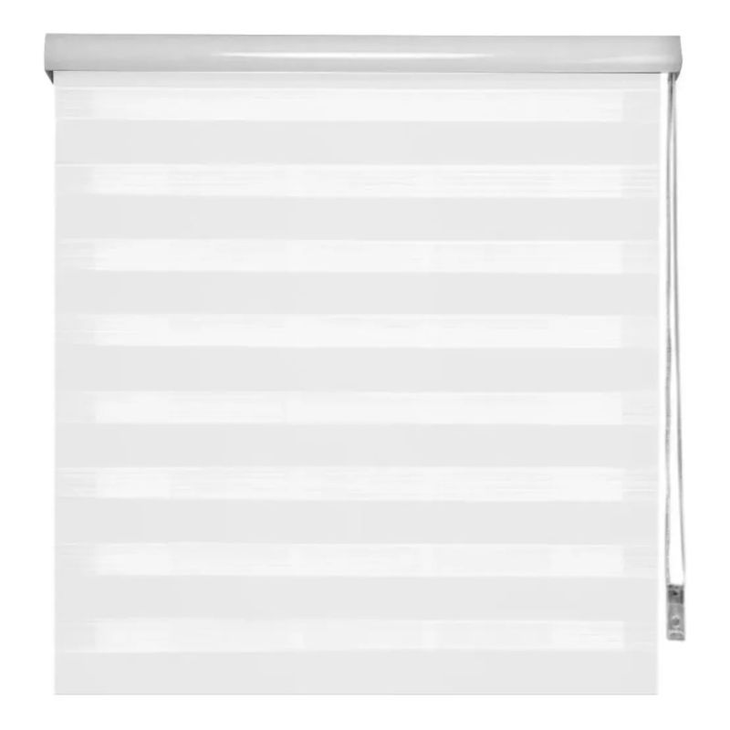 GENERICO - Cortinas Roller Duo Zebra Dia Y Noche Ancho 200x200 BLANCO