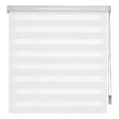 GENERICO - Cortinas Roller Duo Zebra Dia Y Noche Ancho 240x240 BLANCO