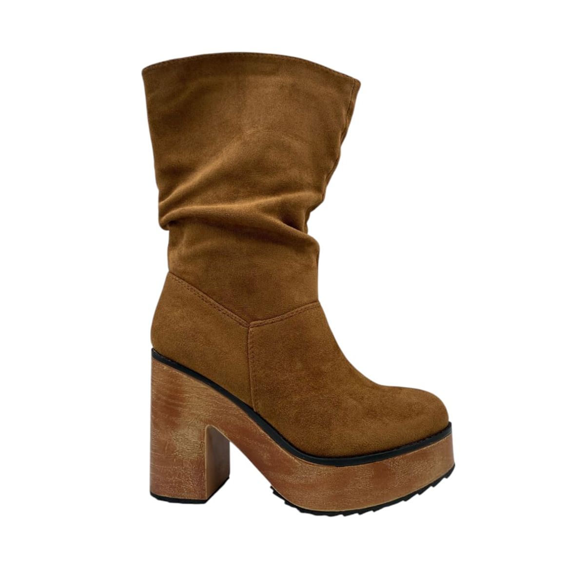 HERIEL - Bota Camel Plataforma Mujer