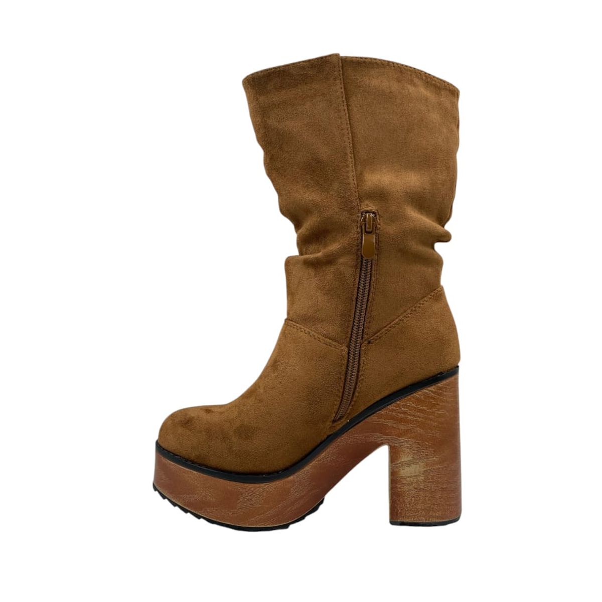 HERIEL - Bota Camel Plataforma Mujer