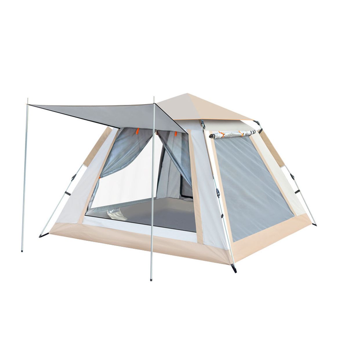 PWRFITNESS - Carpa GrandLodge Impermeable Beige 6 a 8 Personas