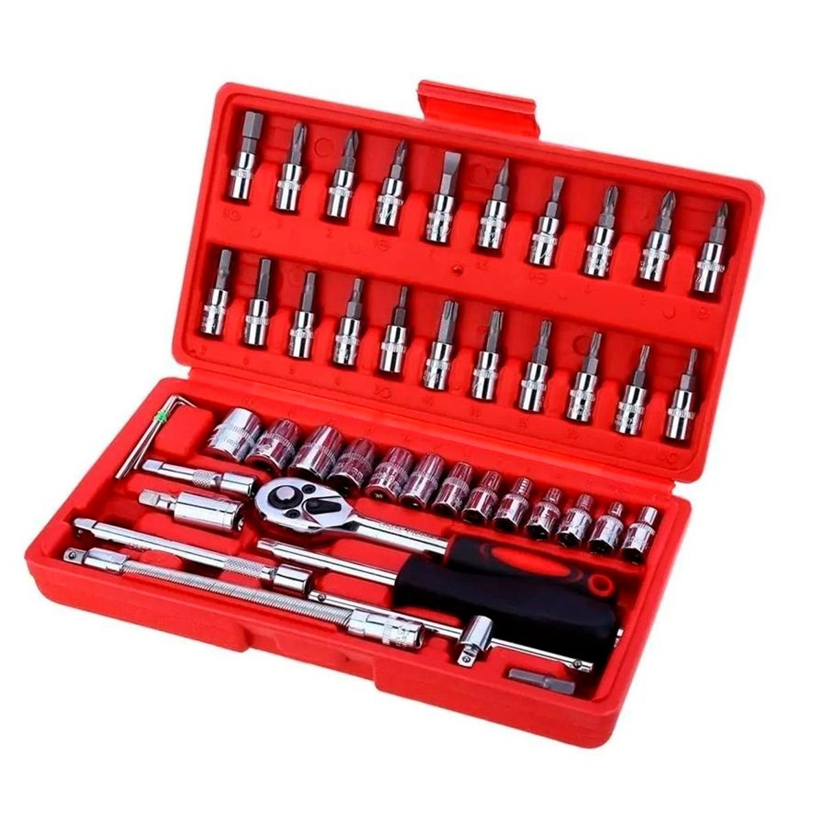 GENERICO - Juego De Llaves De Dados Y Herramientas De 46 Piezas