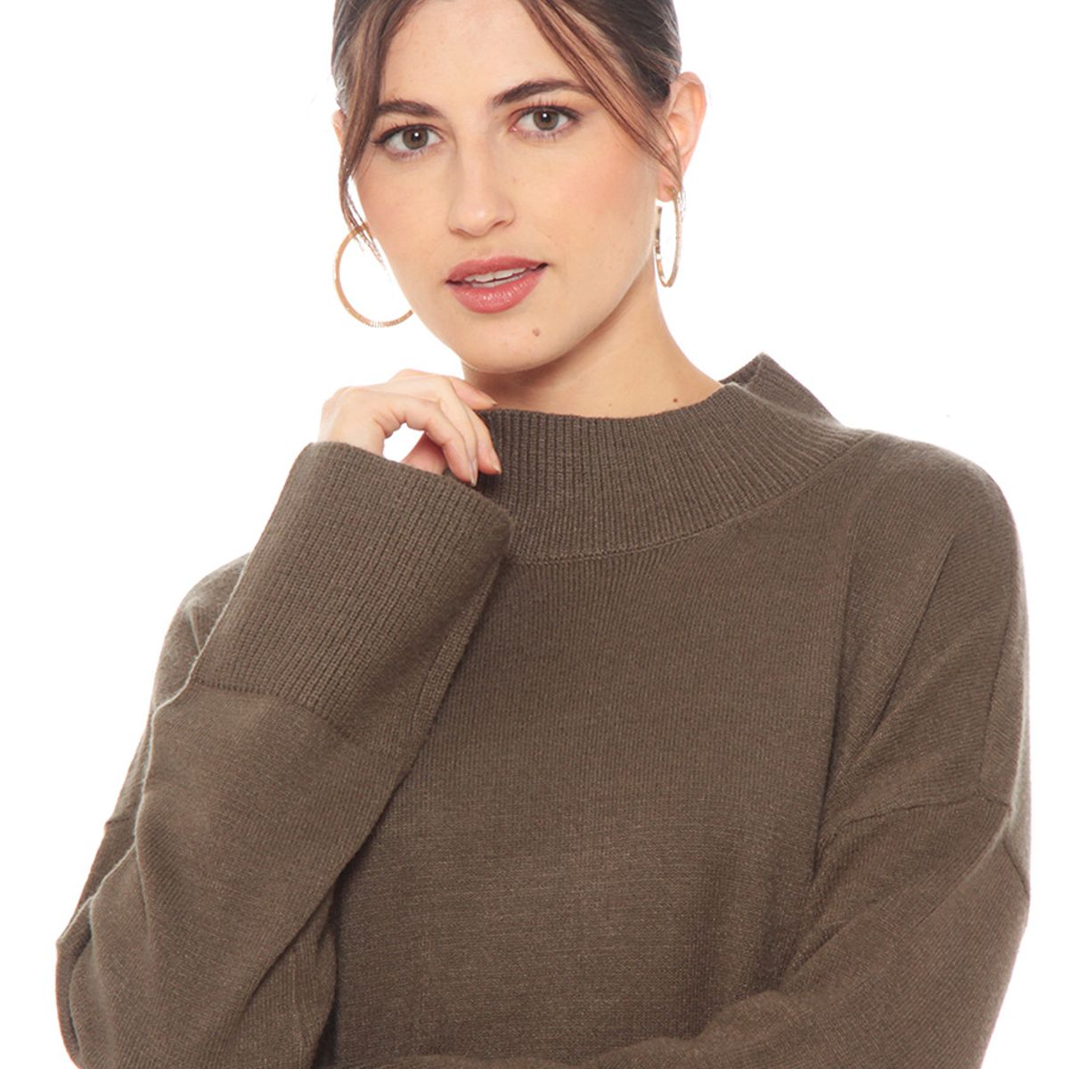 WADOS - SWEATER MANGA LARGA CUELLO ALTO SOLIDO