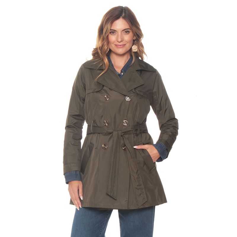 WADOS - TRENCH IMPERMEABLE MANGA LARGA CON LAZO EN CINTURA