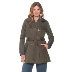 WADOS - TRENCH IMPERMEABLE MANGA LARGA CON LAZO EN CINTURA