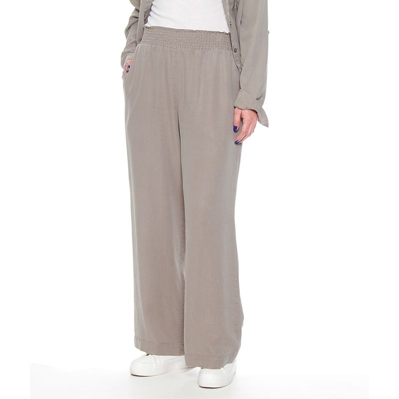 WADOS - PANTALON WIDE PRETINA ELASTICADA TIRO ALTO PRETINA ELASTICA