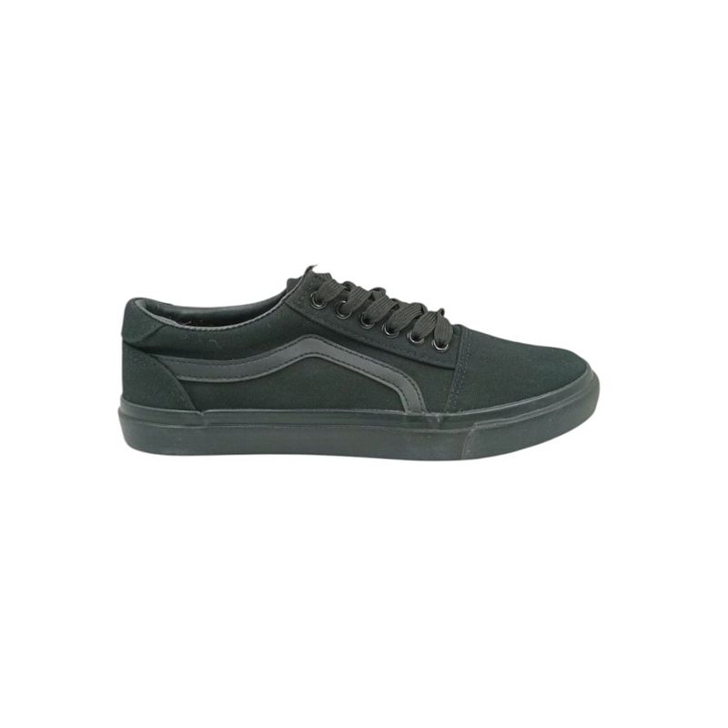 HERIEL - Zapatilla Negra Textil Mujer.