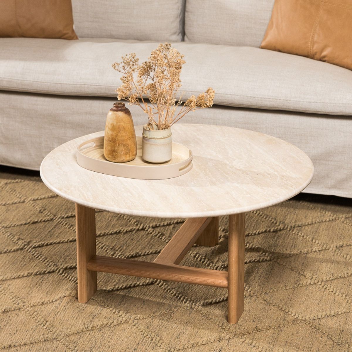 AMOBLE - Mesa De Centro Belmonte Redonda Amoblé