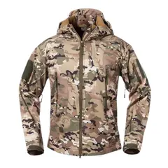 EKOL TACTICA MILITAR - Chaqueta Softshell Tactica Militar Con Capucha Impermeable.