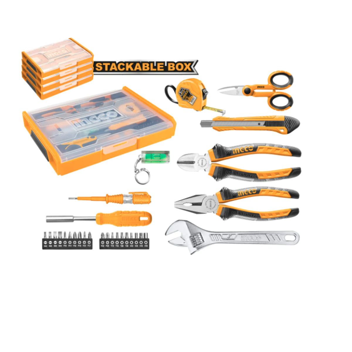 INGCO - Set De Herramientas + Cajas Organizadoras 29 Piezas Ingco