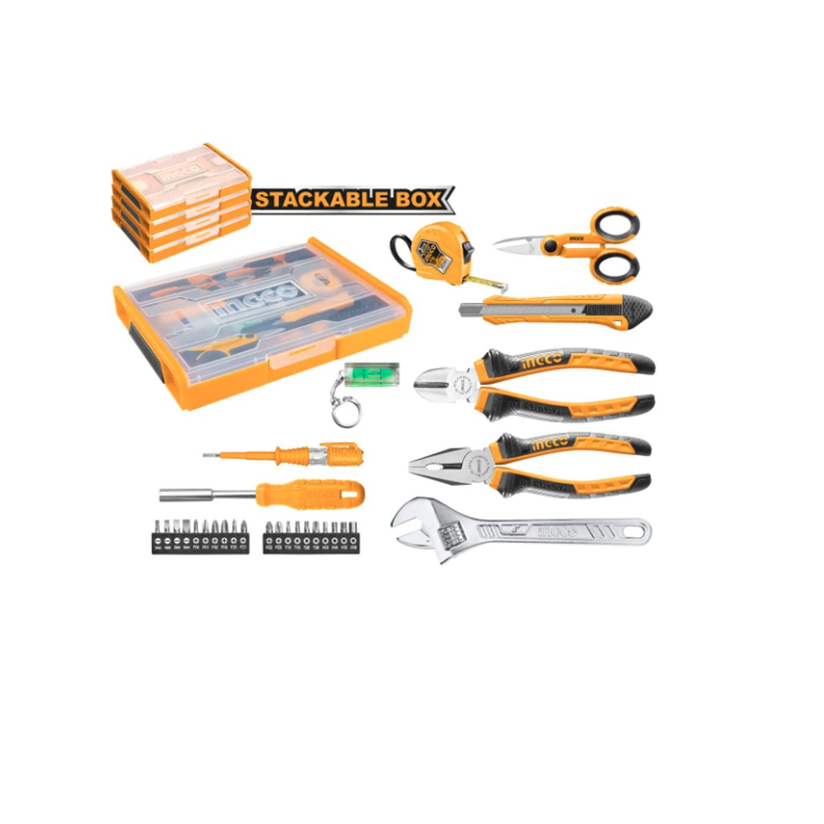 INGCO - Set De Herramientas + Cajas Organizadoras 29 Piezas Ingco