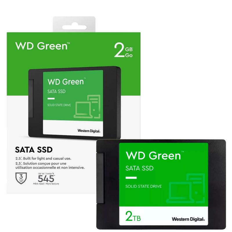 WESTERN DIGITAL - SSD 2.5" - 2 TB - Western Digital Green - SATA 3 (6.0 Gb/s).