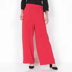WADOS - PANTALON WIDE LEG TIRO ALTO SOLIDO PRETINA ELASTICADA CON BOLSILLO