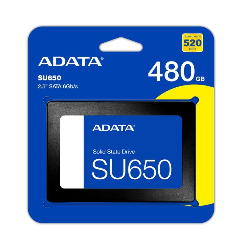 ADATA - SSD 2.5" - 480 GB - Adata Ultimate SU650 - SATA 3 (6.0 Gb/s).