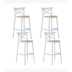 CORI CORI - Pack 4 Taburete Danubio Blanco 65cm