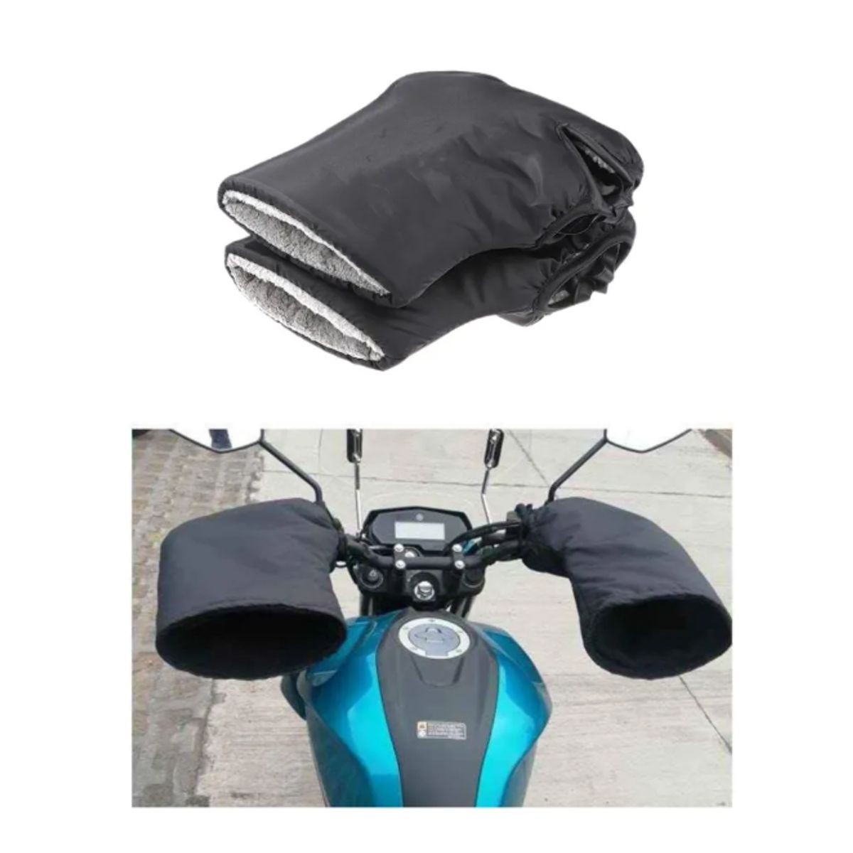 GENERICO - Cubre Puños Para Moto Manopla De Inviernos Guantes De Moto
