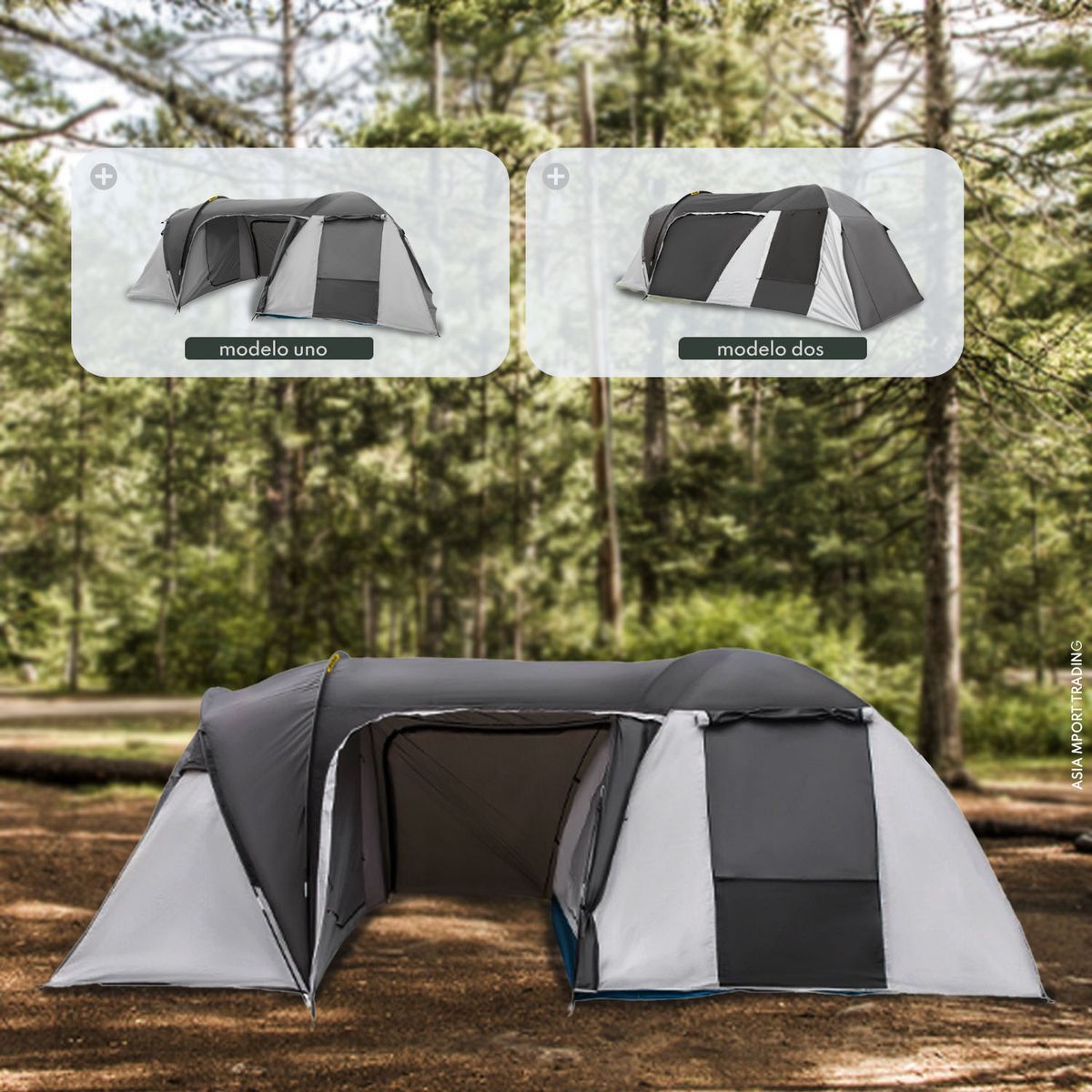 PWRFITNESS - Carpa Autoarmable 6 Personas con Protección UV