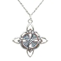 GENERICO - Collar Nudo de Bruja Triqueta de Acero Inoxidable