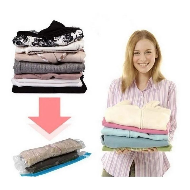 MOVI - Bolsa Al Vacío Para Guardar Ropa 60x80cm Reduce Espacio