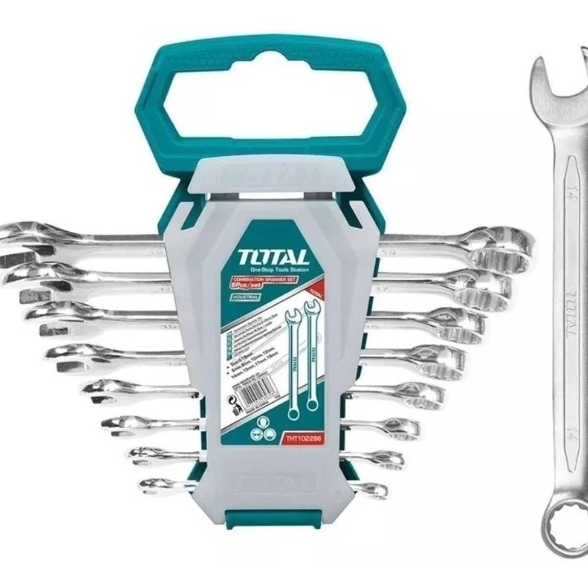 TOTAL - Juego De Llaves Doble Punta 6 22mm 8 Piezas Total Tht102386