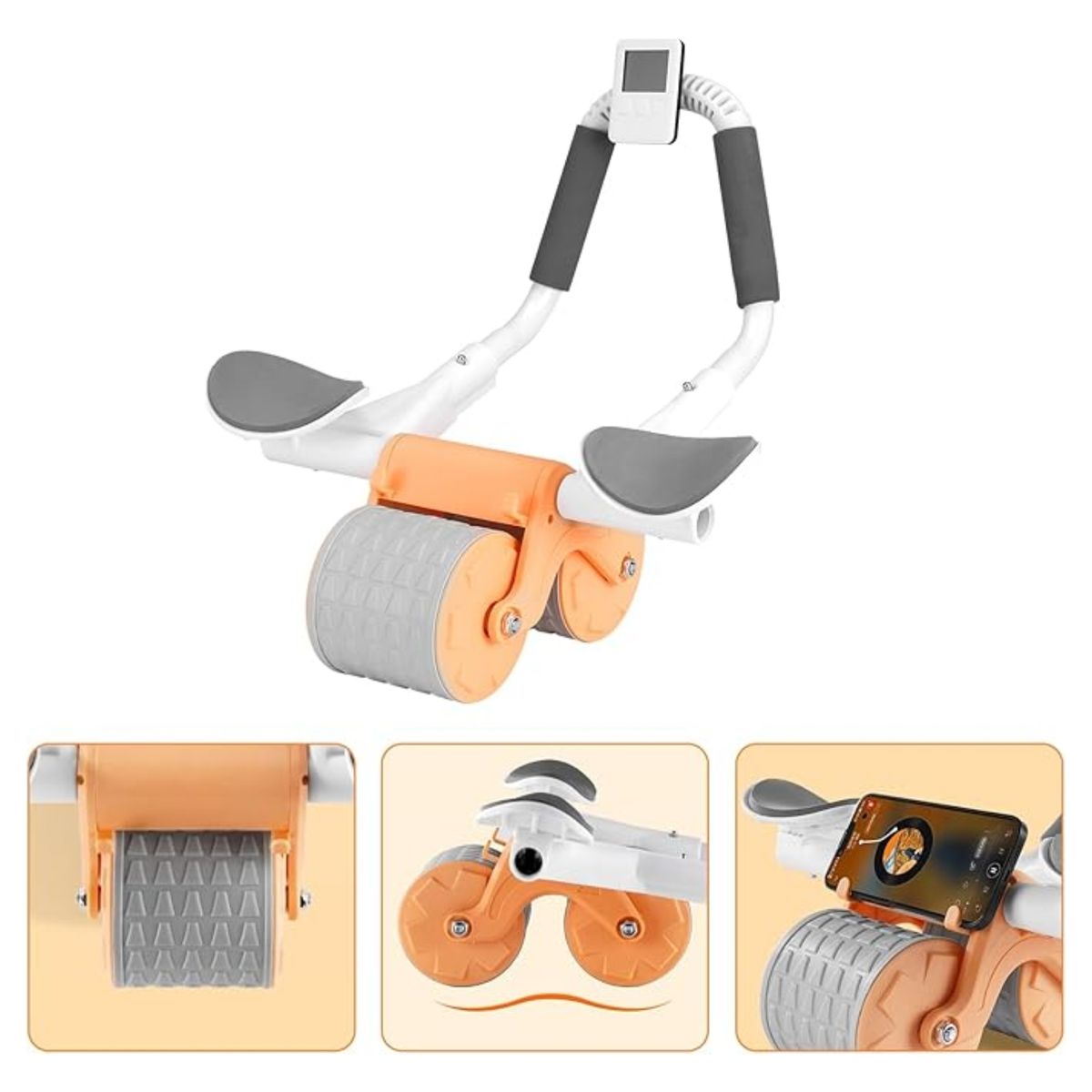 MOVI - Rueda Abdominal con Soporte en Codos y Rebote Automático