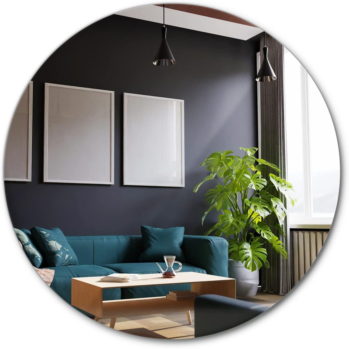 GENERICO - Espejo Redondo 80CM Sin Marco Taller Sin Fronteras