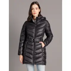 CALVIN KLEIN - Parka Long Coat Negro