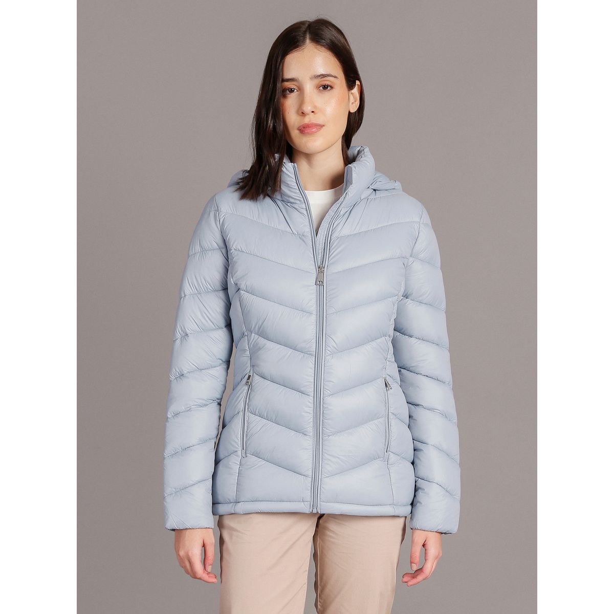 CALVIN KLEIN - Parka Packable Celeste Calvin Klein