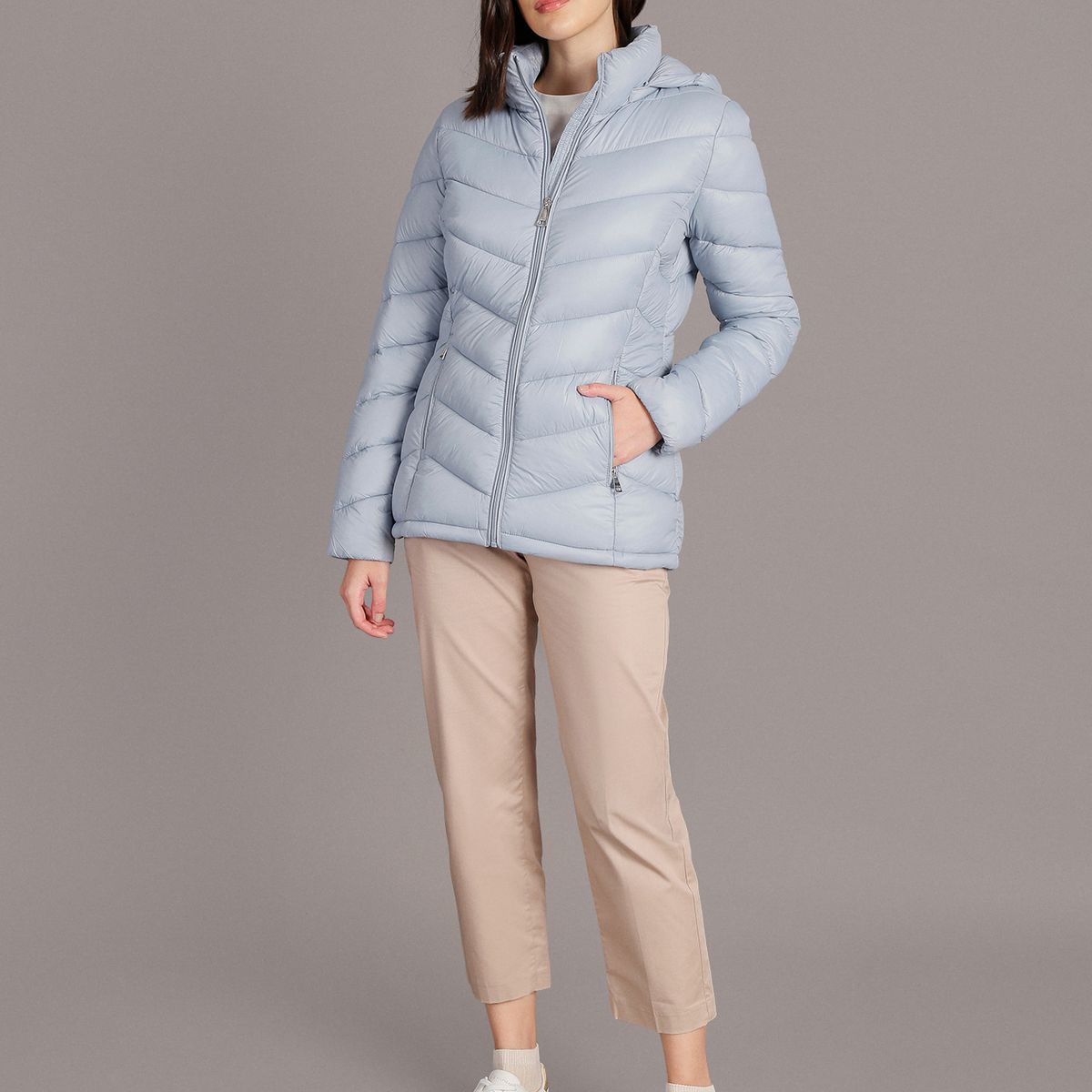 CALVIN KLEIN - Parka Packable Celeste Calvin Klein