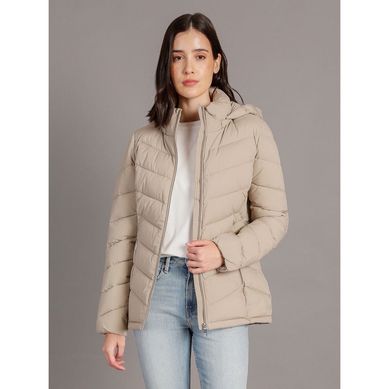 CALVIN KLEIN - Parka Packable Beige Calvin Klein