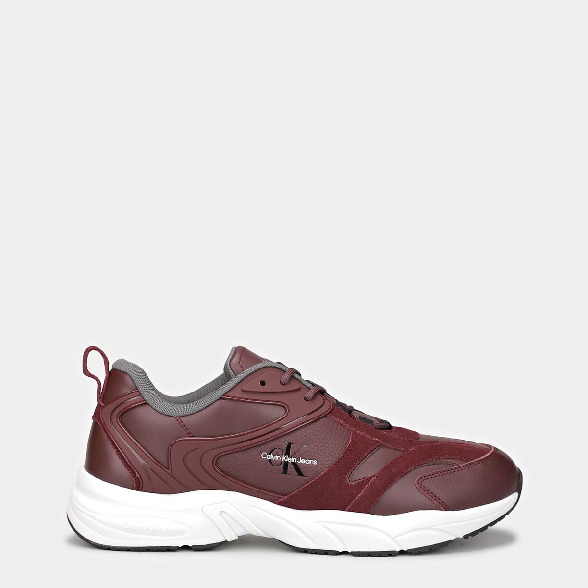 CALVIN KLEIN - Zapatillas Retro Tennis Low Lace Burdeo Calvin Klein