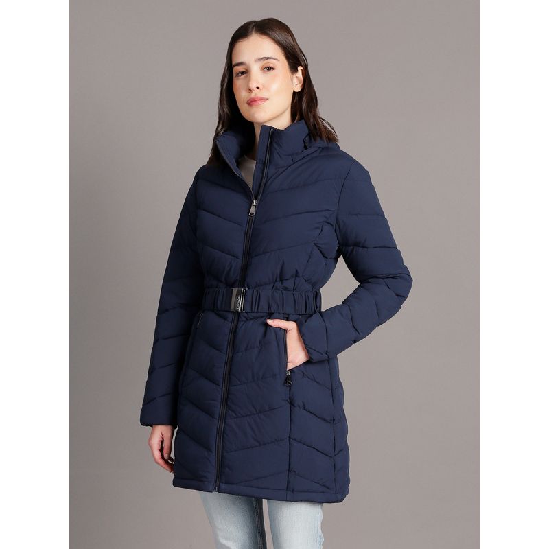 CALVIN KLEIN - Parka Long Coat Azul Calvin Klein
