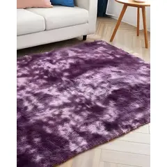 GENERICO - Alfombra Living y Dormitorio Suave 180 x 200 cm Primera Calidad Violeta
