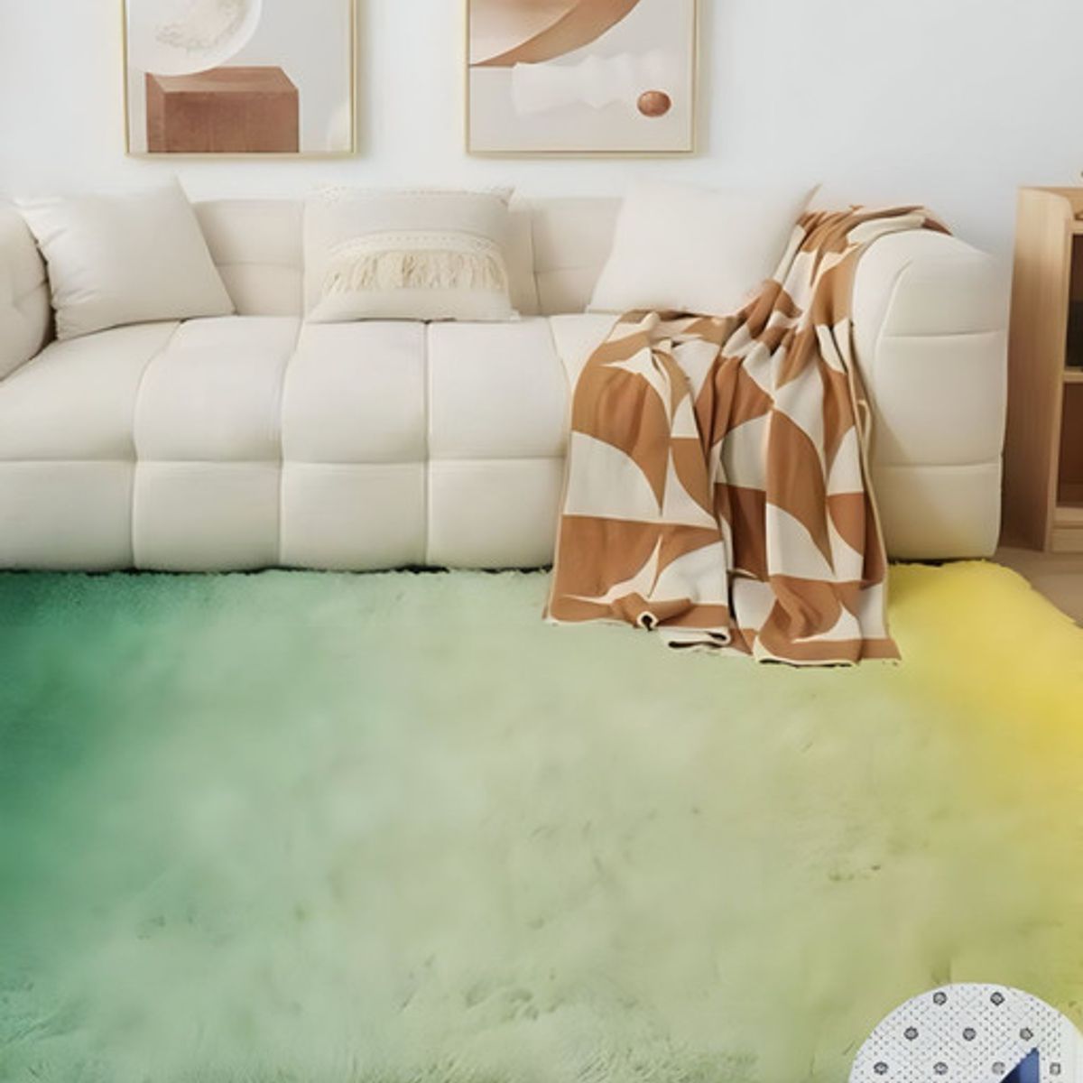 GENERICO - Alfombra Living y Dormitorio Suave 180 x 200 cm Primera Calidad Multicolor