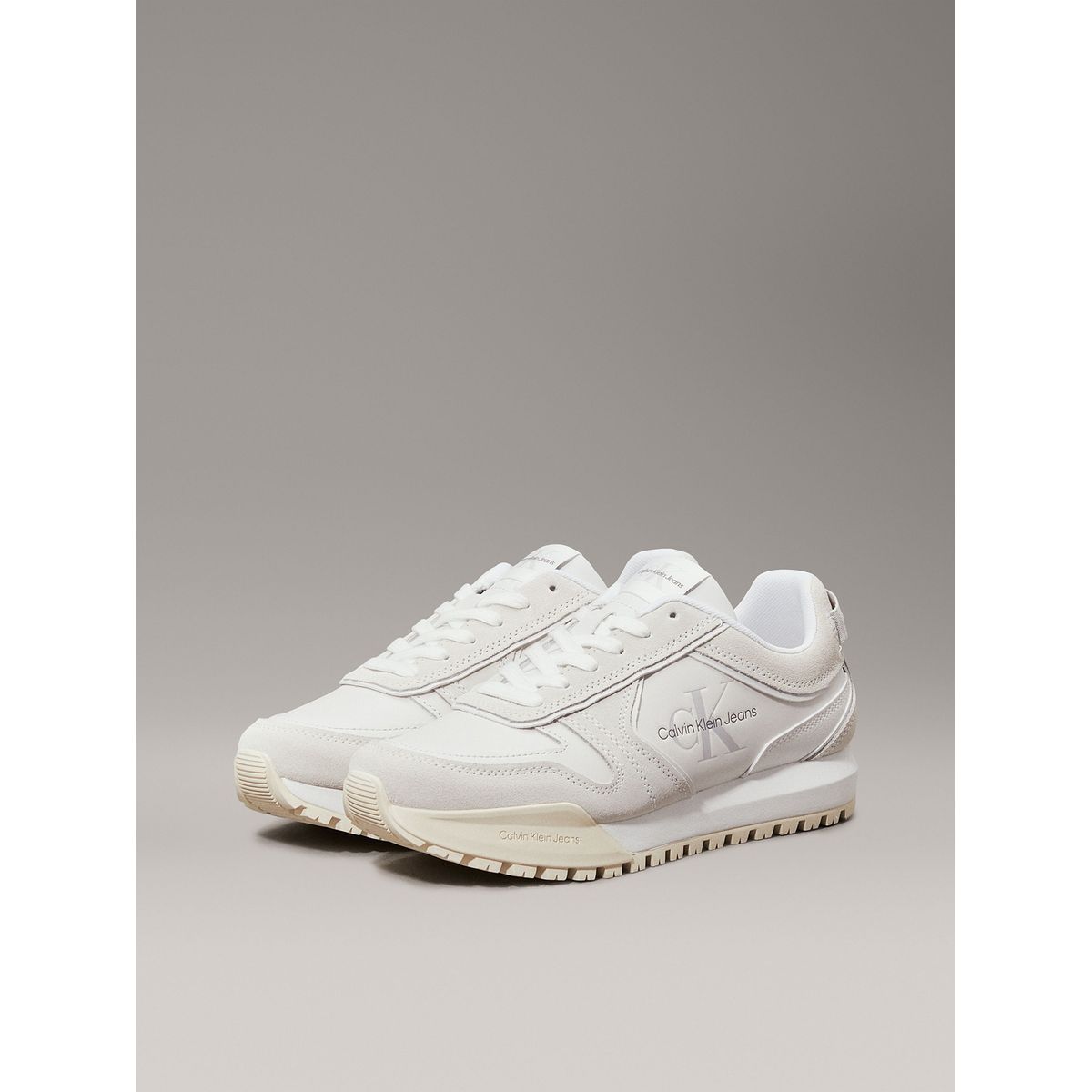 CALVIN KLEIN - Zapatillas Toothy Runner Irregular Lines Blanco Calvin Klein