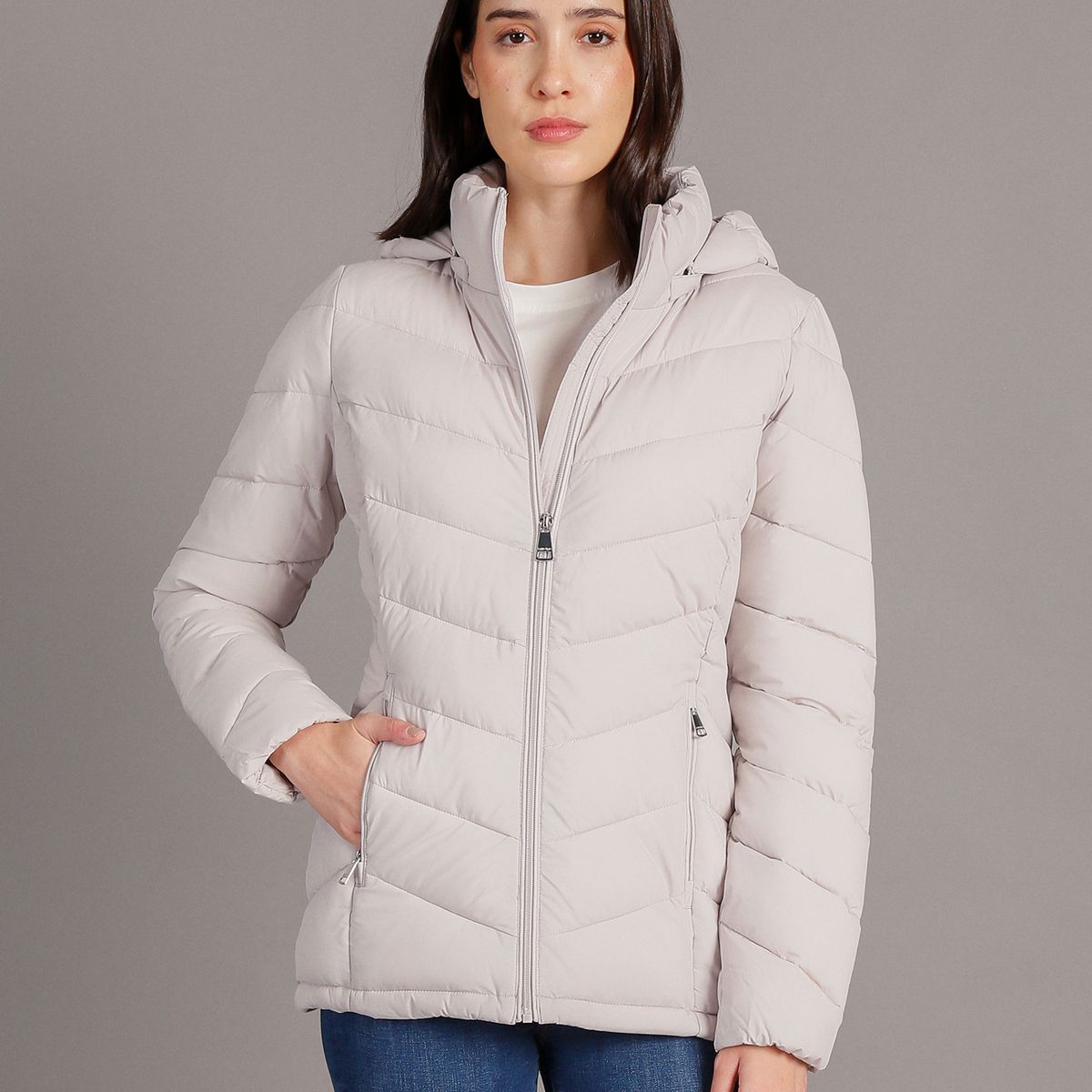 CALVIN KLEIN - Parka Packable Beige Calvin Klein