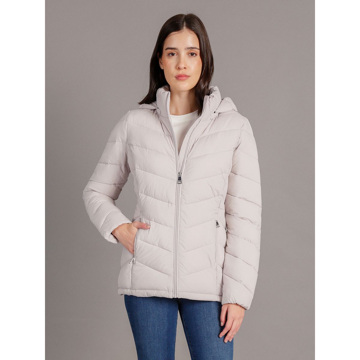 CALVIN KLEIN - Parka Packable Beige Calvin Klein