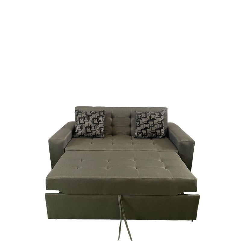 GENERICO - Sofa Cama 2 Plazas Gris Lino