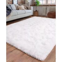 Alfombra Living y Dormitorio Suave 200 x 300 cm Primera Calidad Blanco