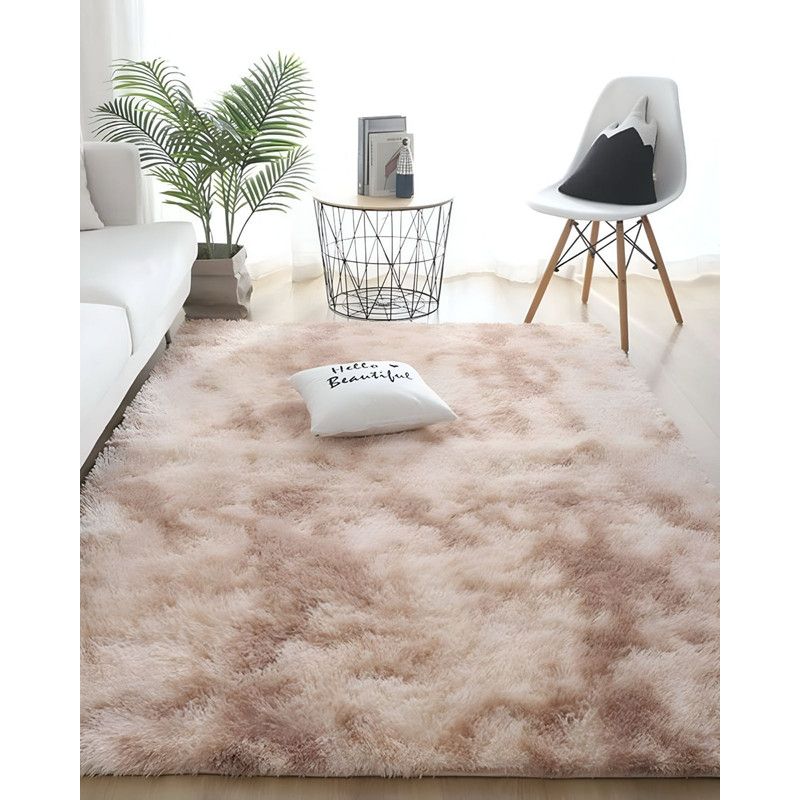 GENERICO - Alfombra Living Dormitorio Suave 200 x 300 cm Beige Jaspeado