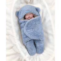 FRAZADA MANTA BEBÉ DE OSO COBERTOR AZUL