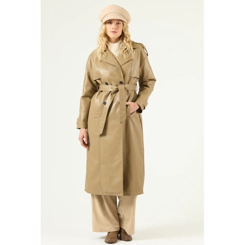 LUNA - ABRIGO TRENCH CUERINA MUJER.