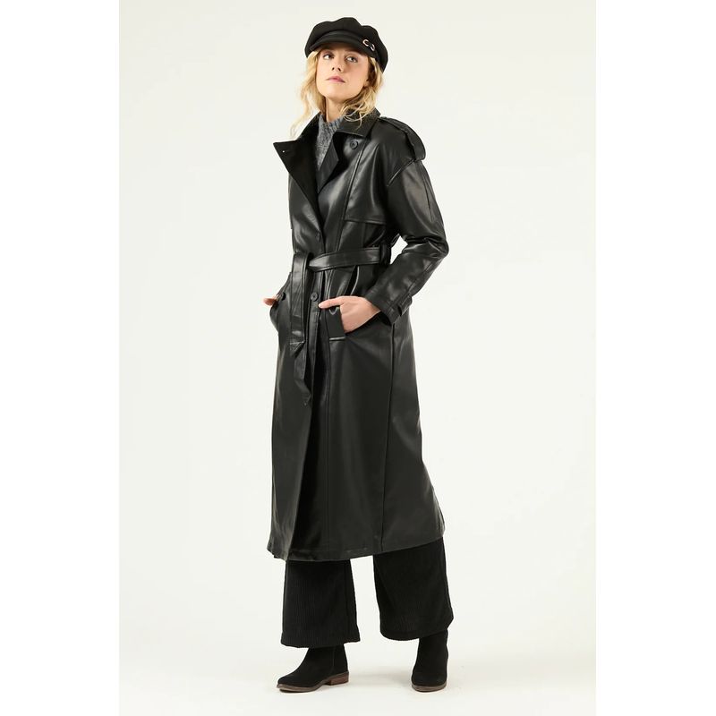 LUNA - ABRIGO TRENCH CUERINA MUJER.