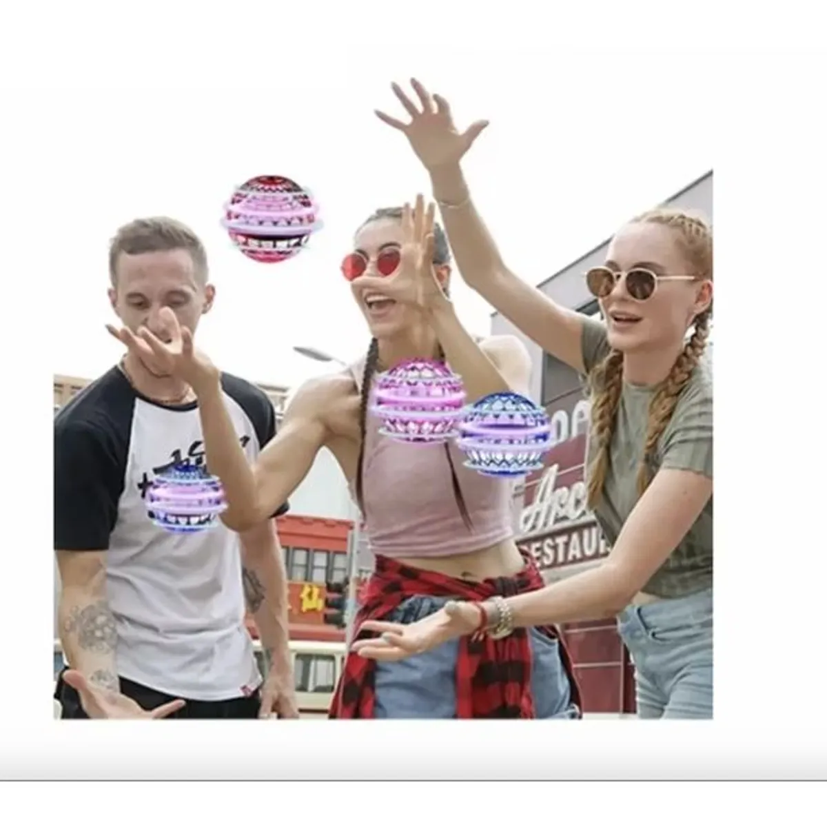 MOVI - Esfera Voladora Con Luces Led Y Sensor