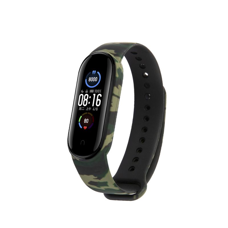 GENERICO - Correas Silicona Estilo Militar Compatible Con Mi Band 5-6-7