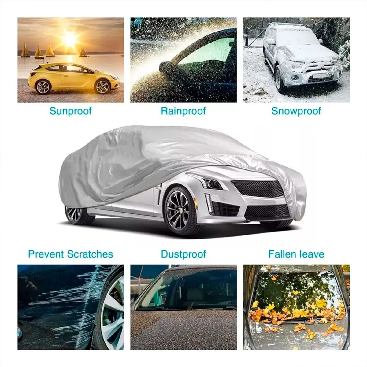 GENERICO - Cobertor Para Auto Protección Sol Lluvia Y Suciedad Talla S